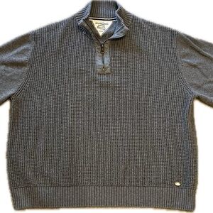 Weatherproof vintage Men's Gray Half-Zip Sweater